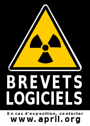 sticker : Brevets logiciels - en cas d\'exposition contacter l'APRIL